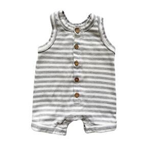 City Mouse Striped Tank Romper Size 3-6m